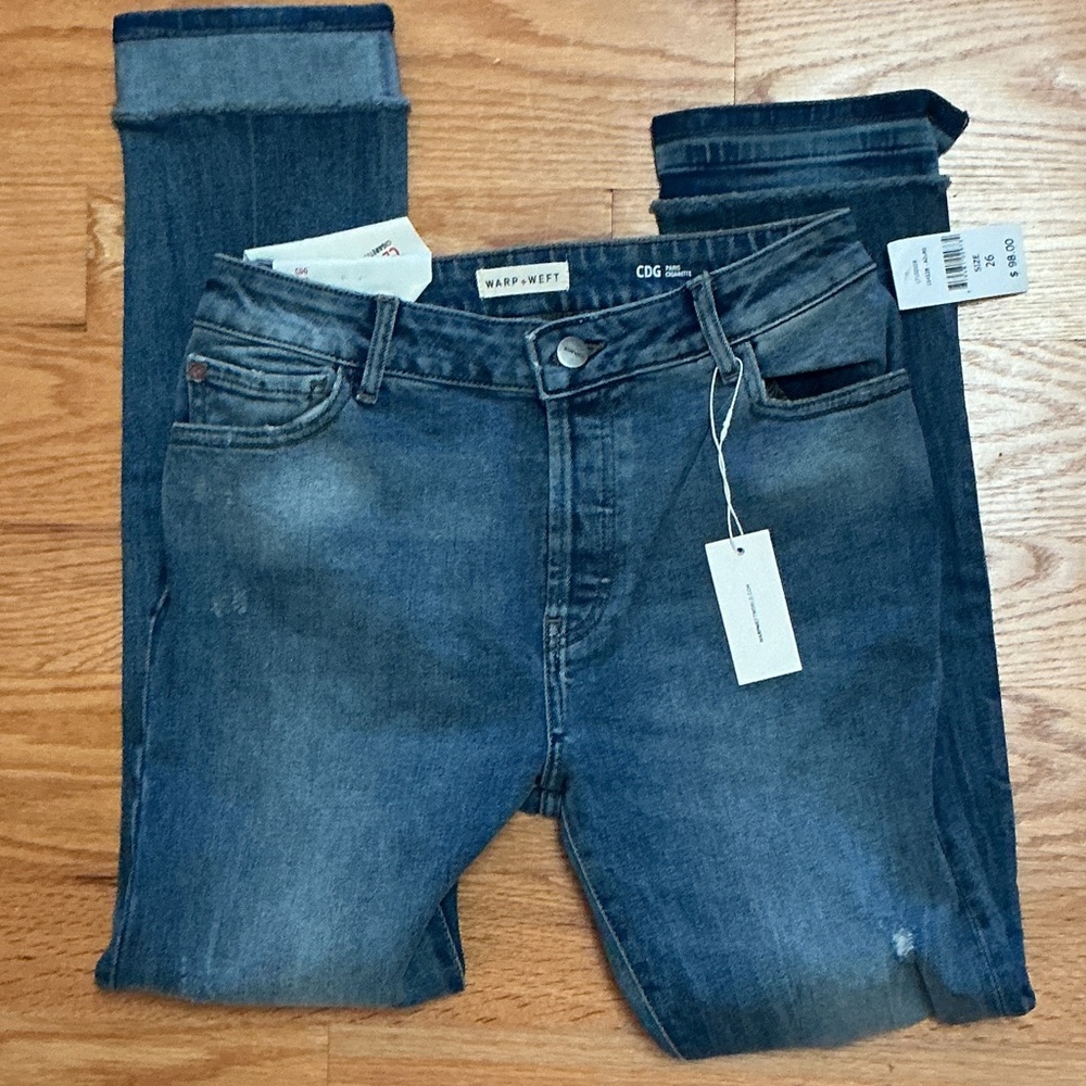 🔥Host Party Pick🔥 Warp + Weft Men's Dark Blue Skinny Jeans